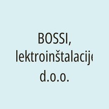 BOSSI, elektroinštalacije, d.o.o. - Logotip