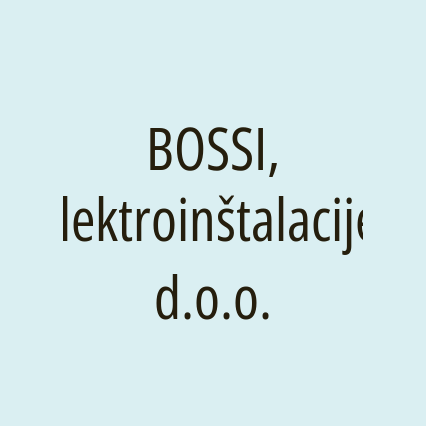 BOSSI, elektroinštalacije, d.o.o. - Logotip