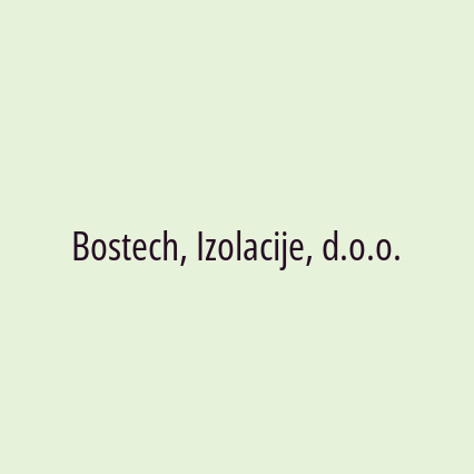 Bostech, Izolacije, d.o.o. - Logotip