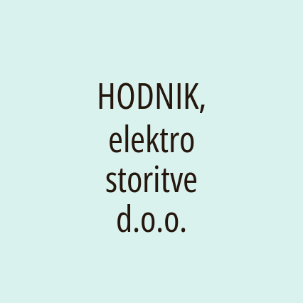 HODNIK, elektro storitve d.o.o.