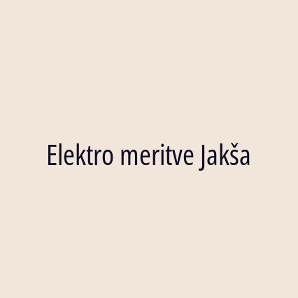 Elektro meritve Jakša