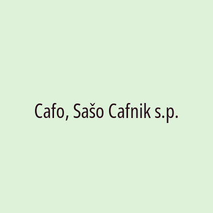 Cafo, Sašo Cafnik s.p. - Logotip