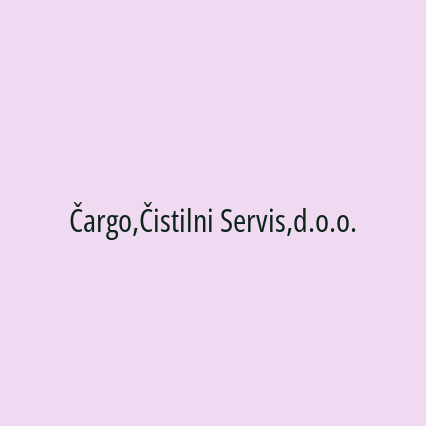 Čargo,Čistilni Servis,d.o.o. - Logotip