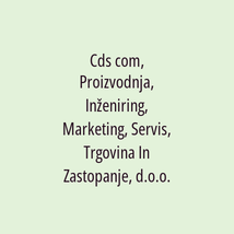 Cds com, Proizvodnja, Inženiring, Marketing, Servis, Trgovina In Zastopanje, d.o.o. - Logotip