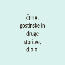 ČEHA, gostinske in druge storitve, d.o.o. - Logotip