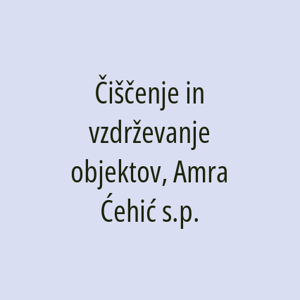 Čiščenje in vzdrževanje objektov, Amra Ćehić s.p. - Logotip