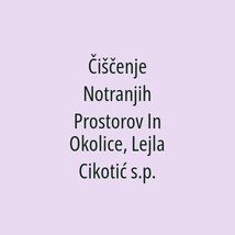 Čiščenje Notranjih Prostorov In Okolice, Lejla Cikotić s.p. - Logotip