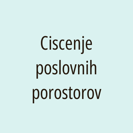 Ciscenje poslovnih porostorov - Logotip