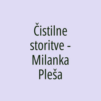 Čistilne storitve - Milanka Pleša - Logotip