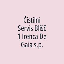 Čistilni Servis Blišč 1 Irenca De Gaia s.p. - Logotip