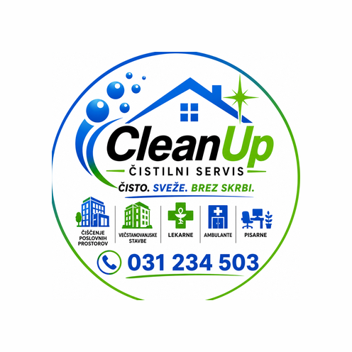 Čistilni servis- CleanUp - Logotip