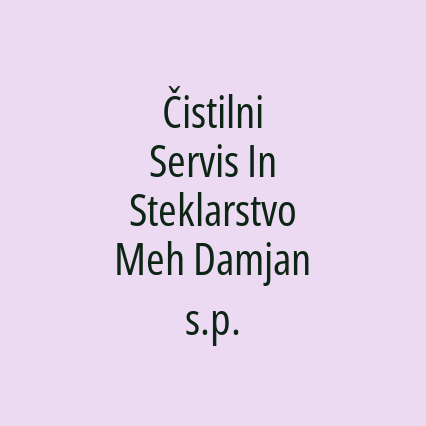 Čistilni Servis In Steklarstvo Meh Damjan s.p. - Logotip