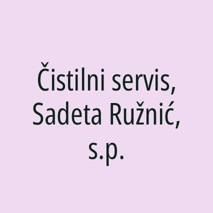 Čistilni servis, Sadeta Ružnić, s.p. - Logotip