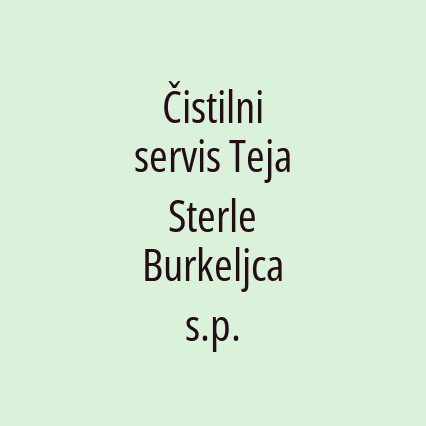 Čistilni servis Teja Sterle Burkeljca s.p. - Logotip