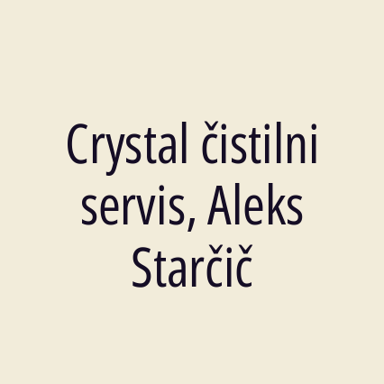 Crystal čistilni servis, Aleks Starčič - Logotip