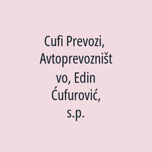 Cufi Prevozi, Avtoprevozništvo, Edin Ćufurović, s.p. - Logotip