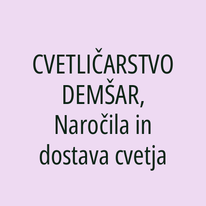 CVETLIČARSTVO DEMŠAR, Naročila in dostava cvetja - Logotip