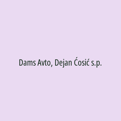Dams Avto, Dejan Ćosić s.p. - Logotip