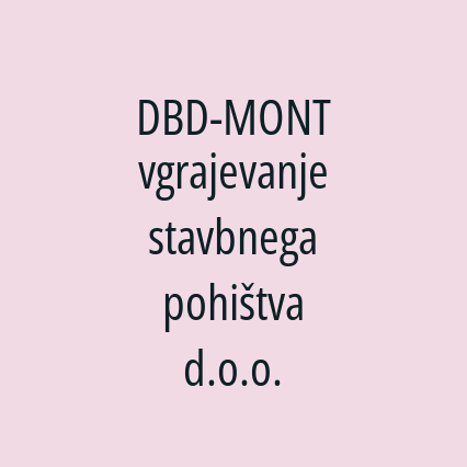 DBD-MONT vgrajevanje stavbnega pohištva d.o.o. - Logotip