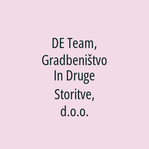 DE Team, Gradbeništvo In Druge Storitve, d.o.o. - Logotip