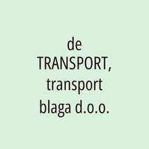 de TRANSPORT, transport blaga d.o.o. - Logotip