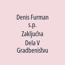 Denis Furman s.p. Zaključna Dela V Gradbeništvu - Logotip