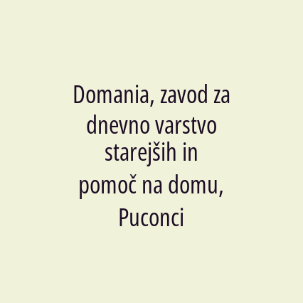 Domania, zavod za dnevno varstvo starejših in pomoč na domu, Puconci - Logotip