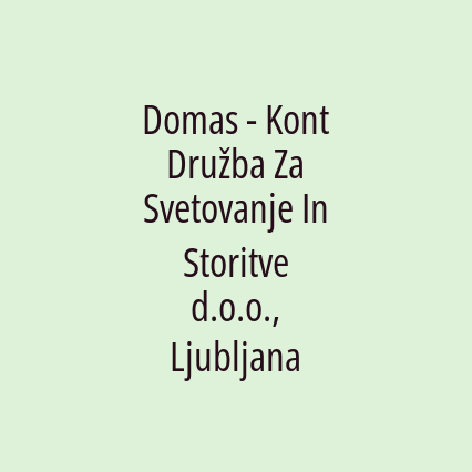 Domas - Kont Družba Za Svetovanje In Storitve d.o.o., Ljubljana - Logotip