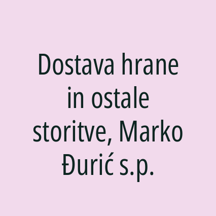 Dostava hrane in ostale storitve, Marko Đurić s.p. - Logotip