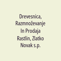 Drevesnica, Razmnoževanje In Prodaja Rastlin, Zlatko Novak s.p. - Logotip