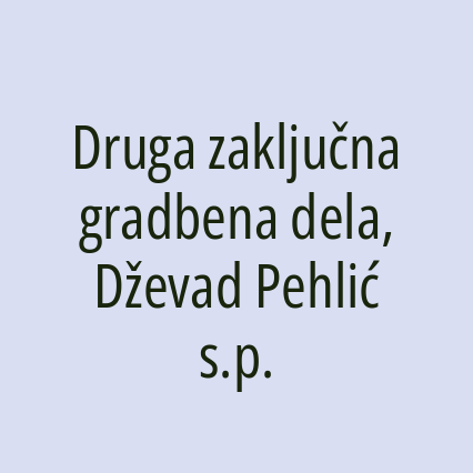 Druga zaključna gradbena dela, Dževad Pehlić s.p. - Logotip