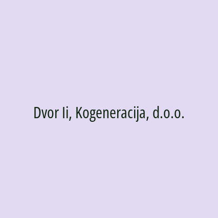 Dvor Ii, Kogeneracija, d.o.o. - Logotip