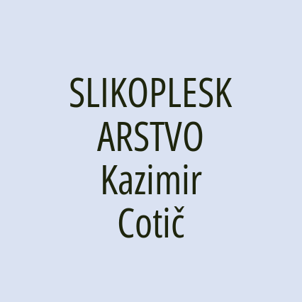 SLIKOPLESKARSTVO Kazimir Cotič