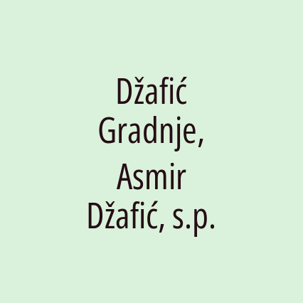 Džafić Gradnje, Asmir Džafić, s.p. - Logotip