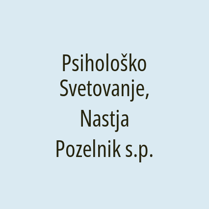 Psihološko Svetovanje, Nastja Pozelnik s.p.