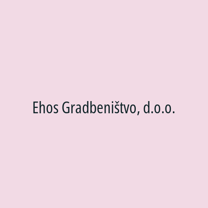 Ehos Gradbeništvo, d.o.o. - Logotip