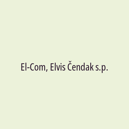 El-Com, Elvis Čendak s.p. - Logotip