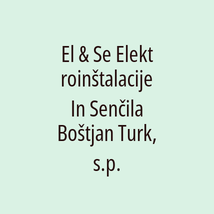 El & Se Elektroinštalacije In Senčila Boštjan Turk, s.p. - Logotip