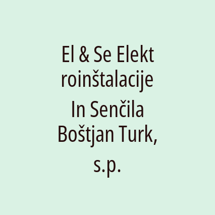 El & Se Elektroinštalacije In Senčila Boštjan Turk, s.p. - Logotip