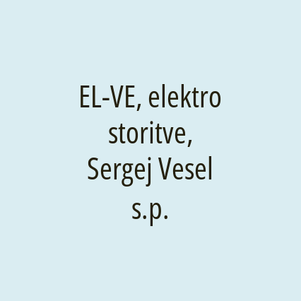 EL-VE, elektro storitve, Sergej Vesel s.p. - Logotip