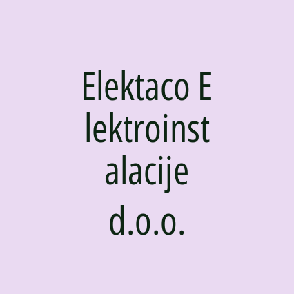 Elektaco Elektroinstalacije d.o.o. - Logotip