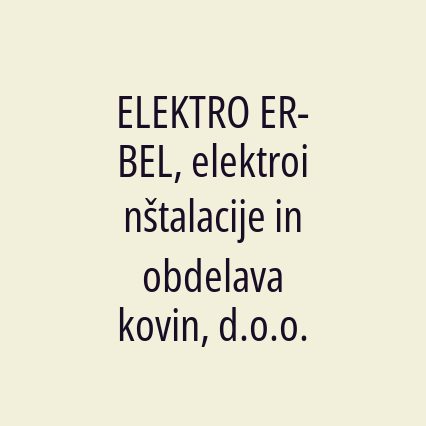 ELEKTRO ER-BEL, elektroinštalacije in obdelava kovin, d.o.o. - Logotip