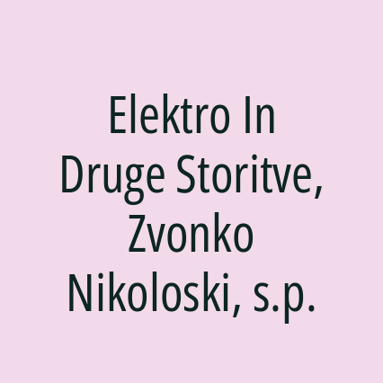 Elektro In Druge Storitve, Zvonko Nikoloski, s.p. - Logotip