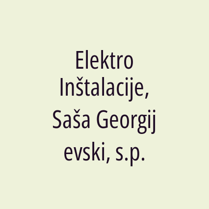 Elektro Inštalacije, Saša Georgijevski, s.p. - Logotip