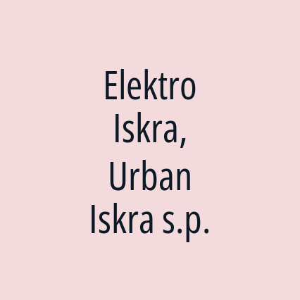 Elektro Iskra, Urban Iskra s.p. - Logotip