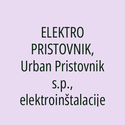 ELEKTRO PRISTOVNIK, Urban Pristovnik s.p., elektroinštalacije - Logotip