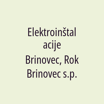 Elektroinštalacije Brinovec, Rok Brinovec s.p. - Logotip