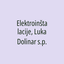 Elektroinštalacije, Luka Dolinar s.p. - Logotip