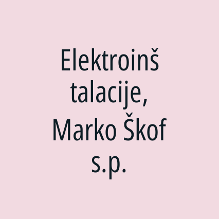 Elektroinštalacije, Marko Škof s.p. - Logotip