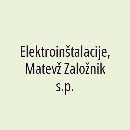 Elektroinštalacije, Matevž Založnik s.p. - Logotip